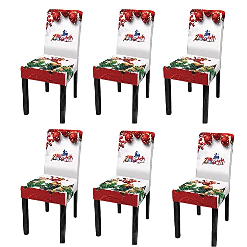 Housse de chaise de Noël extensible amovible table salle à manger - 2