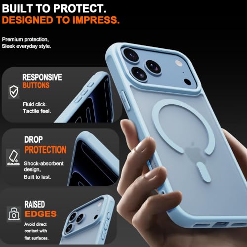 Image of for iPhone 17 Pro Max Case,Compatible with MagSafe(Light Blue)