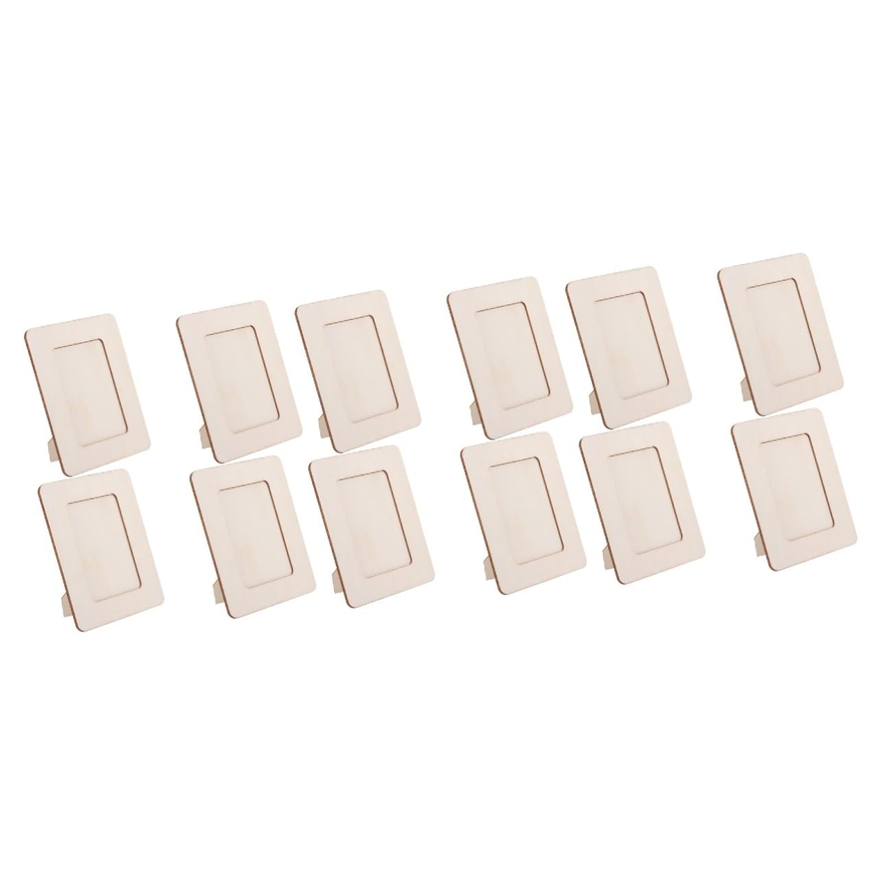 Gadpiparty 12 pezzi Cornice Foto Legno Cornice Vuota Legno Naturale per DIY Fai da Te Decorazione e Organizzatore Immagini Materiale Sicuro e Durevole per Progetti Creativi
