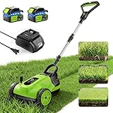 Electric Small Lawn Mower with Auto Shut-Off Sensor, 3 Position Cutting Height, 9.9Lbs Lightweight Cordless Push Mower Battery Powered for Garden/Yard/Farm, Gardening Gifts for Parents, Seniors