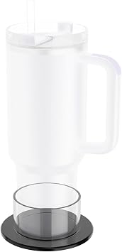 Cup Drink Holder for Stanley 30/40oz Tumbler with Handle & IceFlow 20/30oz, Drink Coaster with Anti-Slip, Anti-Spill Table and Desk Cup Holder Fits Most Water Bottles Under 3.35"Not Include Cup