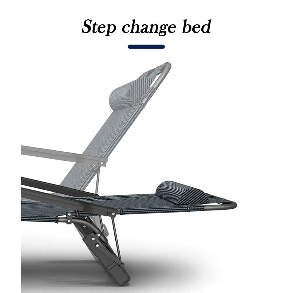 Chaise Longue de Patio Chaise Longue Chaise de gravité Chaise Longue de Jardin inclinable Chaise Longue Pliante Portable Bureau Plus Coton Chaise Longue de Sieste d'hiver Lit Pliant à Double