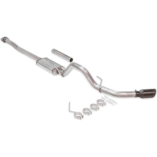 Flowmaster 717887 FlowFX Cat-Back Exhaust System Single Out Side Exit Incl. 3 in. Tubing/Straight Through Mufflers/Round Black Ceramic Coated Tips FlowFX Cat-Back Exhaust System