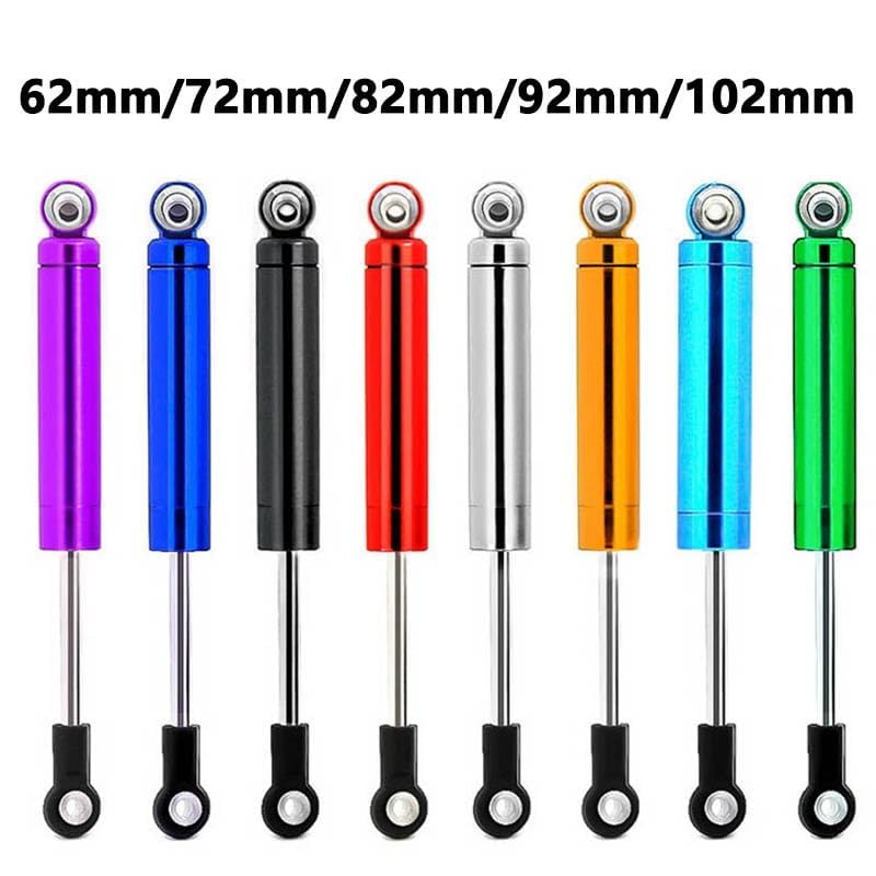 4Pcs Car Built-in Spring 62/72/82/92/102mm Shock Absorber Damper For 1/10 RC Crawler Axial SCX10 90046 TRX-4 D90 MST Redcat(4PCS Black 92mm)