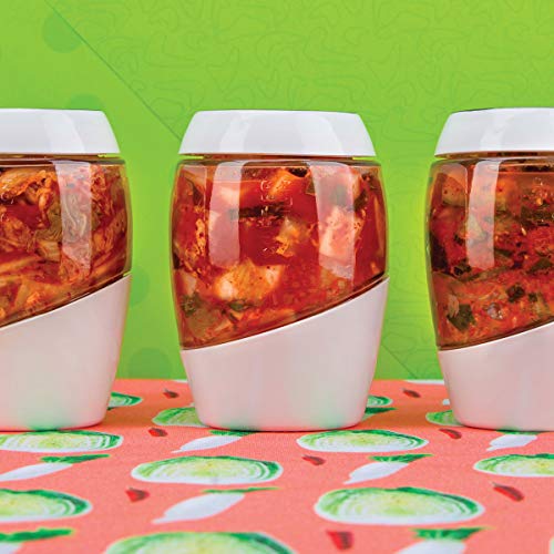 Mortier Pilon - Fermentation Kit with 2L Glass Fermentation Crock, Lid, Weight and 45 Recipe Book – Make Sauerkraut, Kimchi, Pickles Or Any Fermented Probiotic Foods - Thumbnail 5