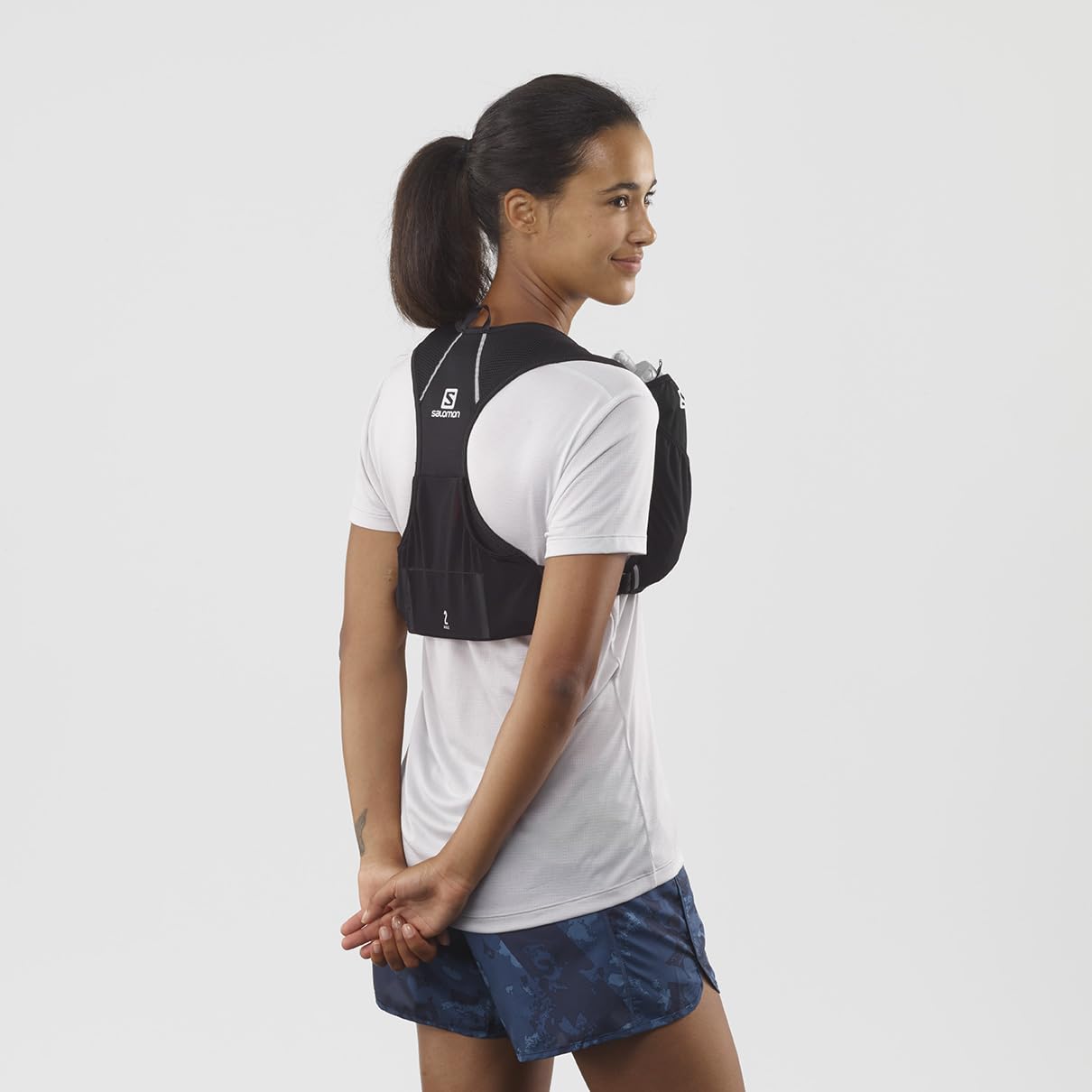 Salomon Agile 2 Gilet Unisex per Idratazione Trail Running Escursionismo MTB, Capacità essenziale, Dettagli riflettenti, Comfort in movimento