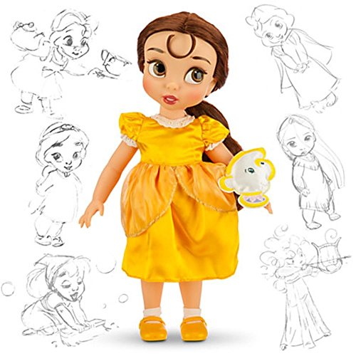 Disney Animators' Collection Belle Toddler Doll - 16'' with Plush Friend, Chip