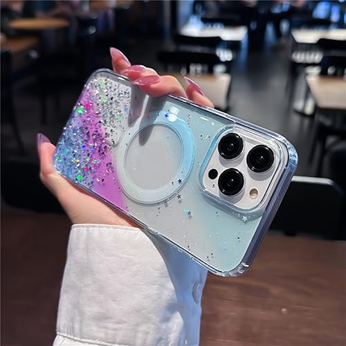 Coque de charge sans fil iPhone 14 Pro Max silicone paillettes luxe