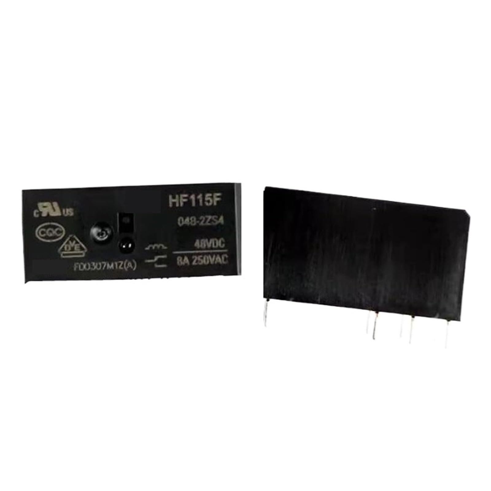 Relais HF115F 048-2ZS4 48VDC 8A commutateur miniature 8 broches V48, lot de 10