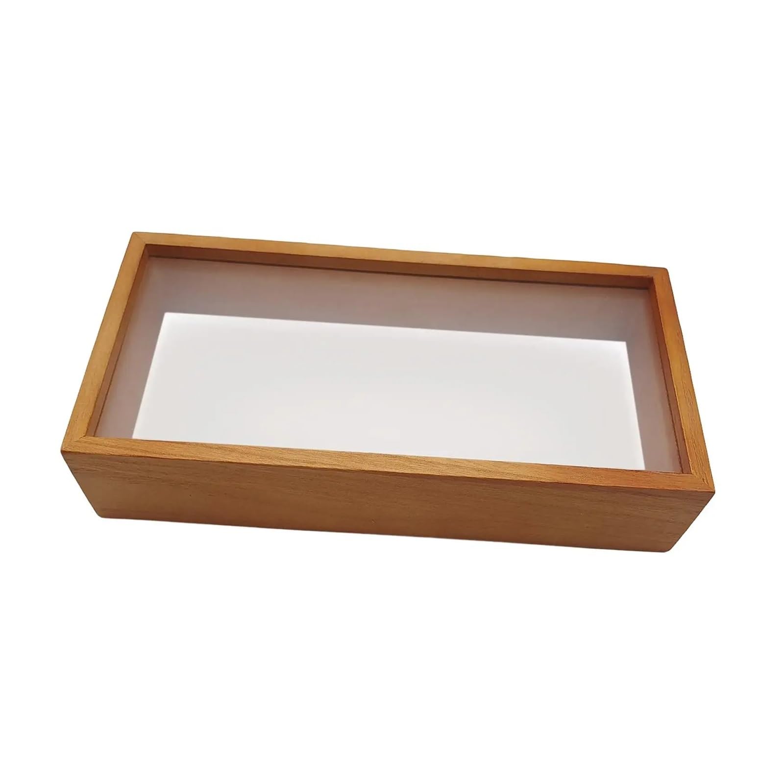 2PCS Wood Shadow Box Frame DIY Gifts Rectangle Plexiglass Storage For Wedding Photos Medals Handicrafts Memorabilia Tickets for Tabletop and Wall(7inch)