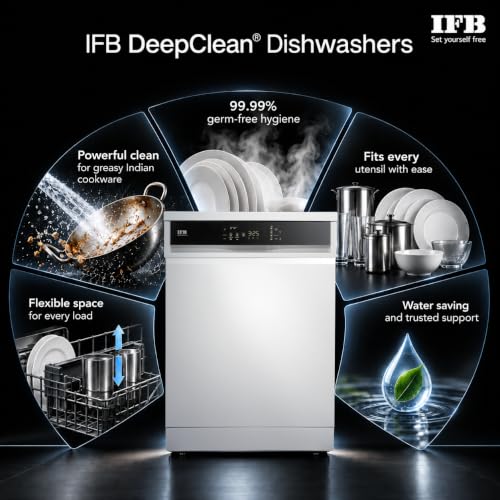 Add IFB Neptune FX14 14 Place White Dishwasher - Image 4