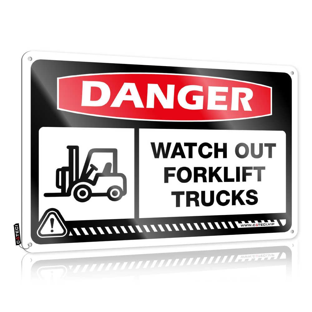 Fzfn Colour Plaques Haves Amazing Danger Please Watch Out Forklift Trucks For Cave - Bath Decor Customizable(30X40cm)