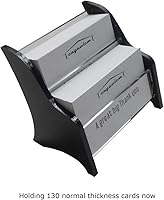 Vista 3 de Enyuwlcm Acrílico 2 niveles titular de la tarjeta de visita exhibición para escritorio elegante soporte de tarjeta de visita para el contador