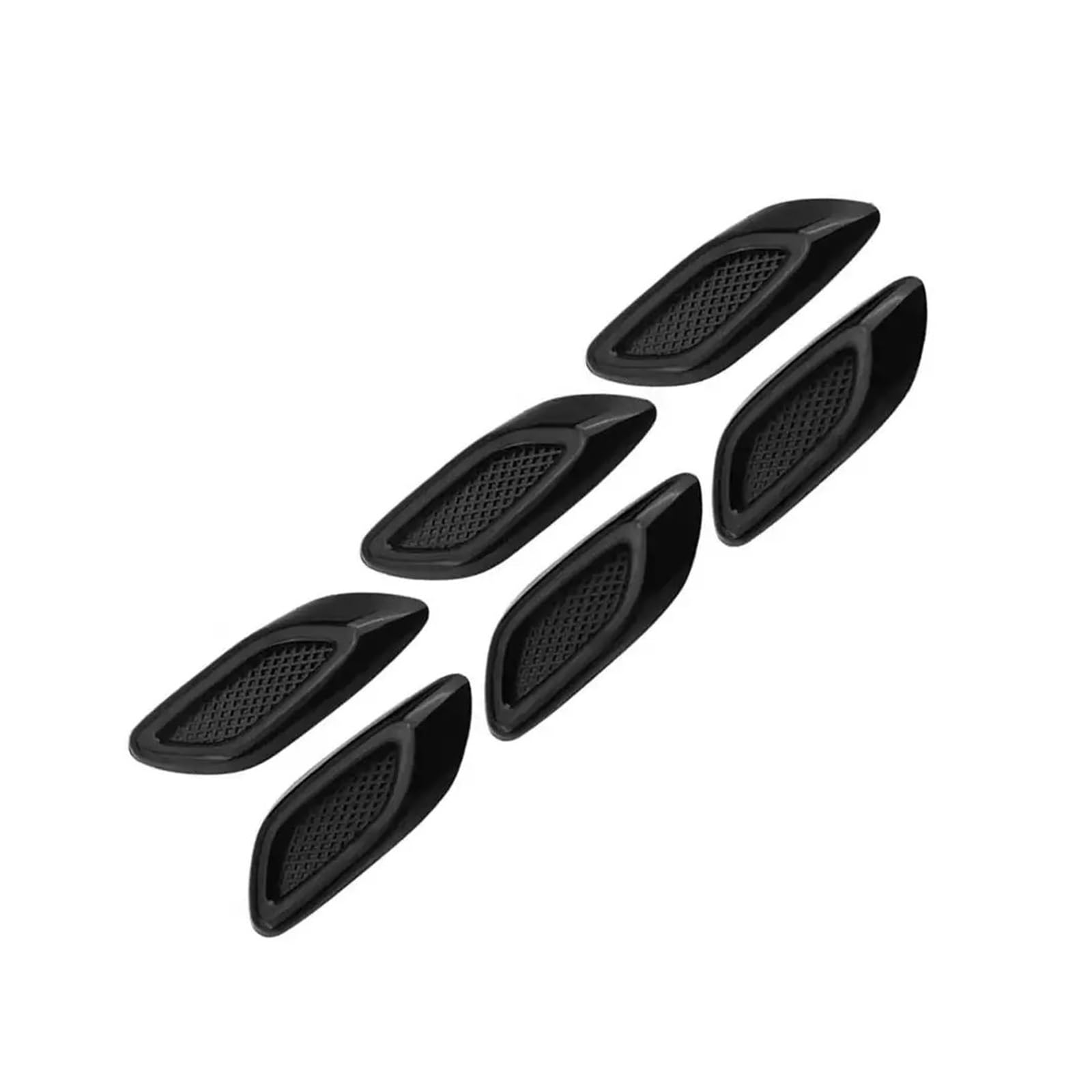 Carbon Fibre Bonnet Accent 6pcs Car Trim Decorative Bumper Carbon Fiber Side Vent Decal Hood Accessories