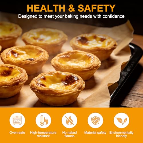 100 Blatt Backpapier Zuschnitte 30x20 cm, Backpapier Ohne PFAS und BPA, Fettdicht & Antihaftbeschichtet, Pergamentpapier für Ofen, Airfryer & Lebensmittelverpackung