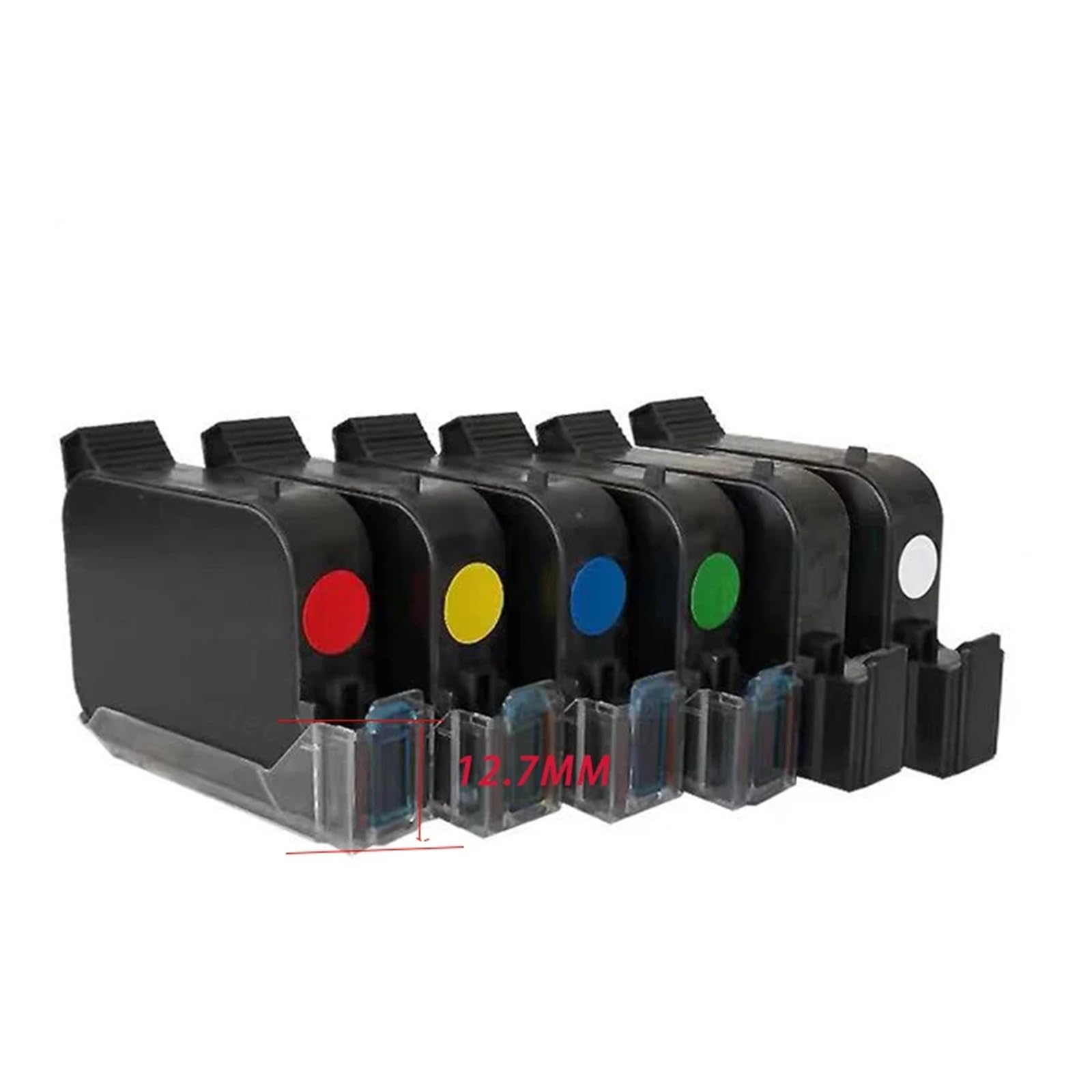 2 szt. Drukarka ręczna T1704K szybkoschnąca, Eco Solvent wysokość druku 12,7 mm wkład atramentowy do drukarki nieszyfrowanej na każdym materiale(Red)