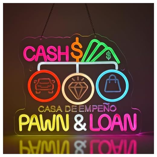 Eye-Catching Pawn Loan Neon Sign
