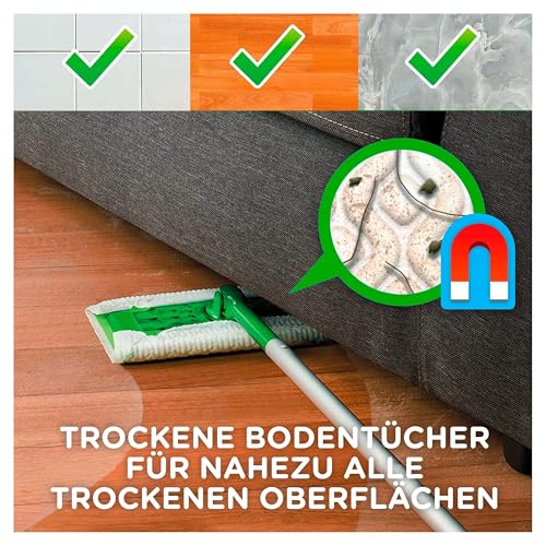 Swiffer Bodenwischer Starterkit, Bodenwischer trockene + feuchte Bodentücher, schnelle & einfache Bodenreinigung – Bild 6