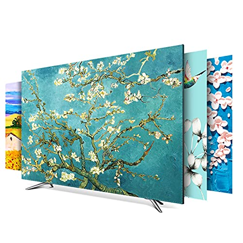 Generico Custodia Protettiva TV Impermeabile 19 "- 80" 22 pollici da 75 cover decorativo for schermo TV PC albero floreale impermeabile verde(22 inch)