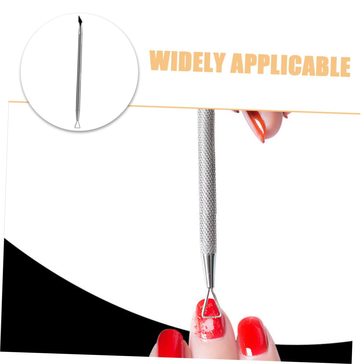 Gogogmee 4pcs Double-sided Cuticle Nail Cuticle Tool Set Bulk Pusher for Nail Art Stainless Steel Cleaner