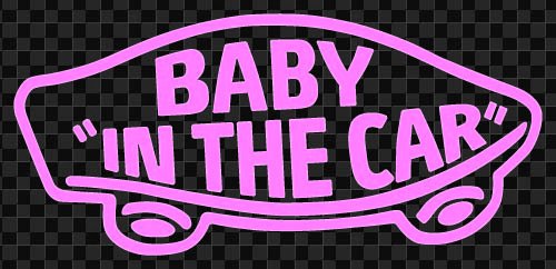 ステッカータウン BABY IN THE CAR ベビーインカー A ピンク