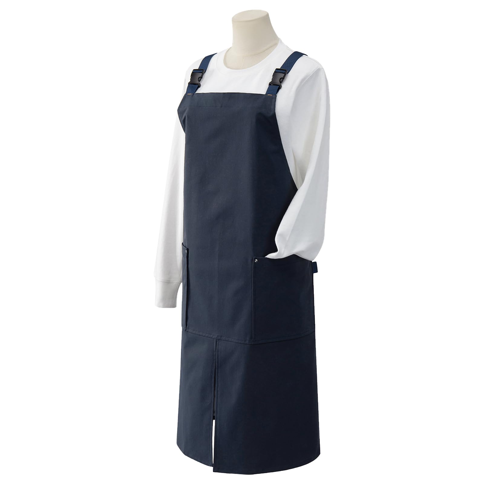 Buxuaaaa Canvas Utility Apron for Kitchen and Dining Staff with Spacious Front Pockets for Storage Waterproof Canvas Apron