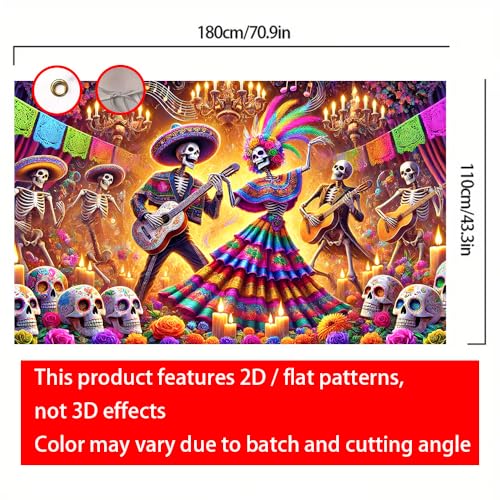 Image of Day of the Dead Decorations Banner 71x43 in Dia de los Muertos