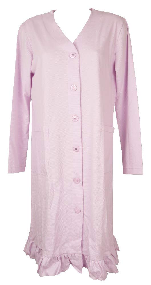 RAGNO Damski szlafrok z długim rękawem Dressing szlafrok bawełniany artykuł D472NR, 053 Glicine, 48