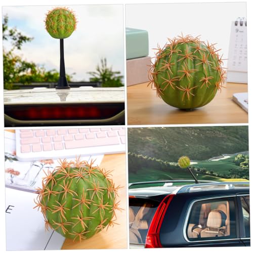 Decoración de techo de coche con estas 3 bolas de antena estilo cactus 7