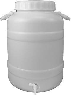 Bidon Garrafa Plastico Alimentario con Grifo y Boca Ancha 30 Lt.