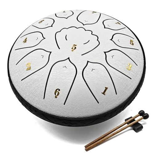 MIUYA Steel Tongue Drum 6 Inch 11 Notes C Major Rain Drum Style