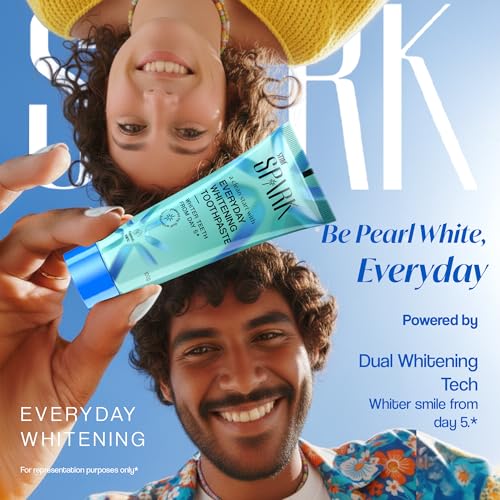 Image of STIM Spark Everyday Whitening Toothpaste | Whiter teeth from day 5 | Oral Beauty | Enamel safe whitening | Removes tough stains | Dual whitening tech