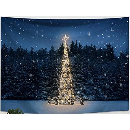 Amazon Co Jp 150 0 クリスマス ツリー タペストリー 背景布 大型 大判 布 布地 クリスマスツリー オーナメント ガーランド プレゼント 飾り 飾り付け 150 0 Xmas6 ホーム キッチン