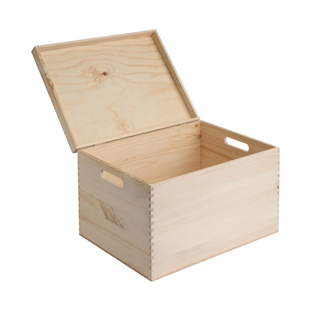 con coperchio con maniglie per prodotti vari – Misure interne: 40X30X25 | Per bricolage, bomboniera matrimonio, cesti regalo e prodotti enogastronomici - PT03C