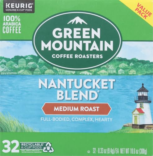 Image of Green Mountain Coffee Roasters Nantucket Blend, Single-Serve Coffee K-Cup Pods, Medium Roast, 32 Count (Pack of 4)