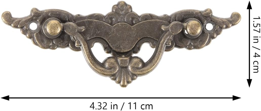 DOITOOL Vintage Cabinet Handles 4.33 Inch Antique Brass Drawer Pulls Decorative Dresser Hardware for Cabinets Wardrobes Cupboards