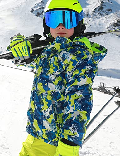PHIBEE Big Boy's Waterproof Breathable Snowboard Ski Jacket Print1 7 - image 2