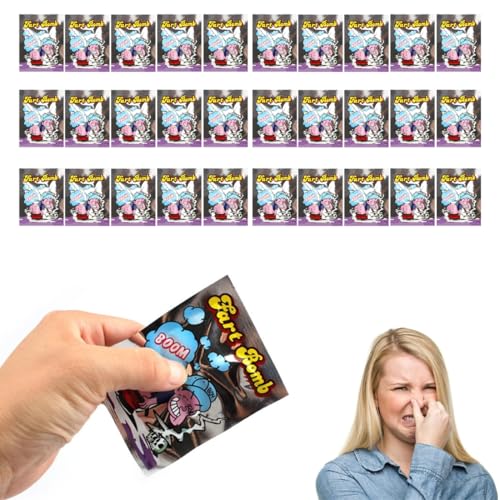 OUDQFCJ 30 peças bombas extremamente fedorentas e super potentes, de pedos, malcheiroso mala, ampolas de vidro, brinquedo de brincadeira e barulhento, artigo divertido para festa, fetida para