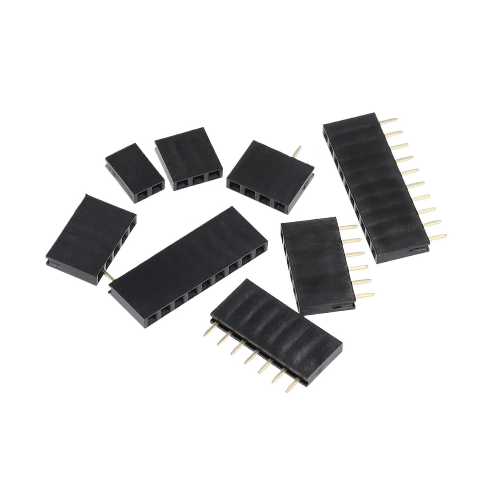 100 szt. jednorzędowych pinów żeńskich nagłówek Outled Pitch 2,54 mm 1 * 2p 3p 4p 5p 6p 7p 8p 9p 10p 12p 16p 18p 20p 22p 40p złącze pinowe (100 szt. 1x17pin)