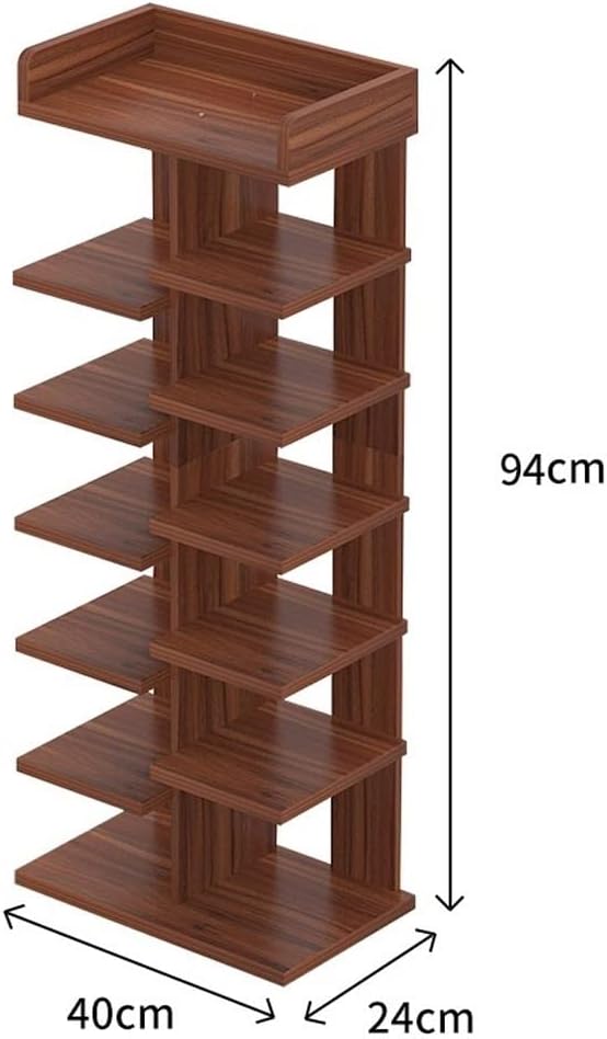 Free Standing Shoe Racks Shoe Closet 6-Tier Shoe Rack Home Simple Shoe Rack Double Row Storage Space Saving H31.5 Inch Suitable for Entrance Hallway Bedroom (Color : B, Size : 108cm) (B 94cm)