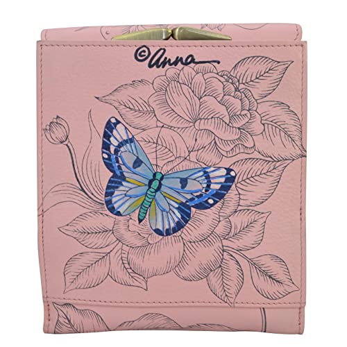 Anna by Anuschka Women’s Hand-Painted Genuine Leather Flap Organizer - Butterfly Garden2