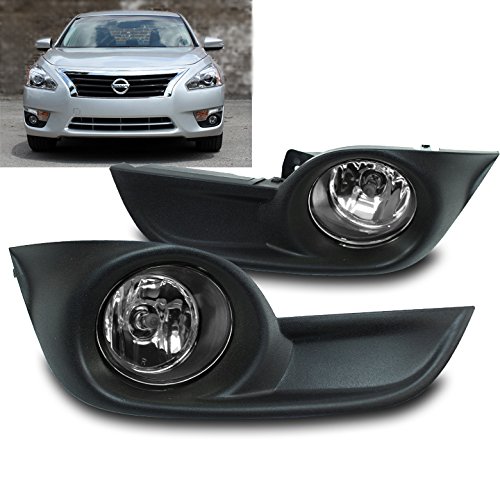 ZMAUTOPARTS Bumper Driving Chrome Fog Lights Lamps W/Cover+Switch For 15 Altima Sedan 4Dr