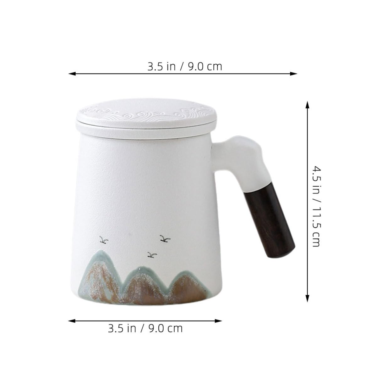 VALICLUD Taza de Cerámica Diseño con Infusor y Tapa de Color para Preparar Té Suelto y Filtro Integrado Adecuado para Escritorio