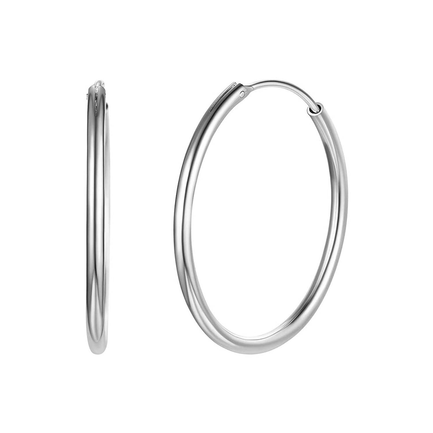 LaBling Womens 925 Sterling Silver Hoop Earrings ( 12mm to 50mm, Silver - Gold - Rose Gold) (B09G18D96B) Amazon Price History, Amazon Price Tracker