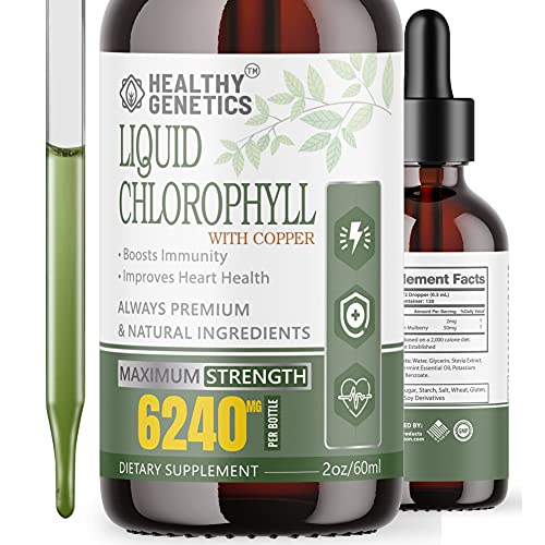Chlorophyll Drops - Is This The Golden Secret For A Healthy Life? 3 Chlorophyll Liquid Drops Organic MAX Strength 6240mg Mulberry Leaf w/Copper - Heart, Digestive, Immune, Internal Deodorant 2oz