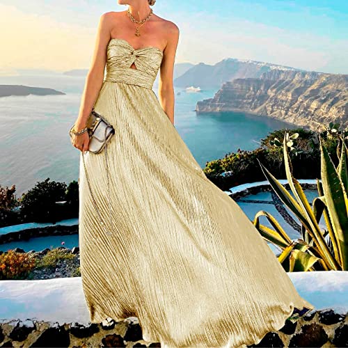 Robe hors épaule chic maxi en maille plissée noire de soirée