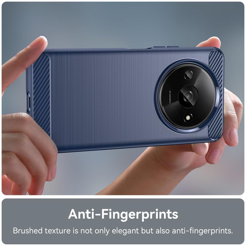 Image of Basic Case for Mi Redmi A3 / A3X / Poco C61 (Carbon Fibre Blue)