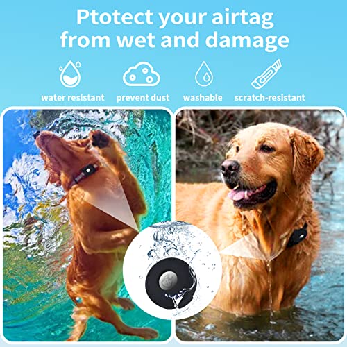 2 Pack Airtag Dog Collar Holder, Silicone Pet Collar Case For Apple Airtags, Anti-Lost Air Tag Collar Holder Compatible With Cat Dog Collars Charms Harness Backpack Accessories-Black/White #TOP4