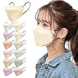 【kaitou公式店】マスク 不織布 KF94 バイカラー 立体 3Dマスク 耳が痛くならない カラー 小顔 40枚入り