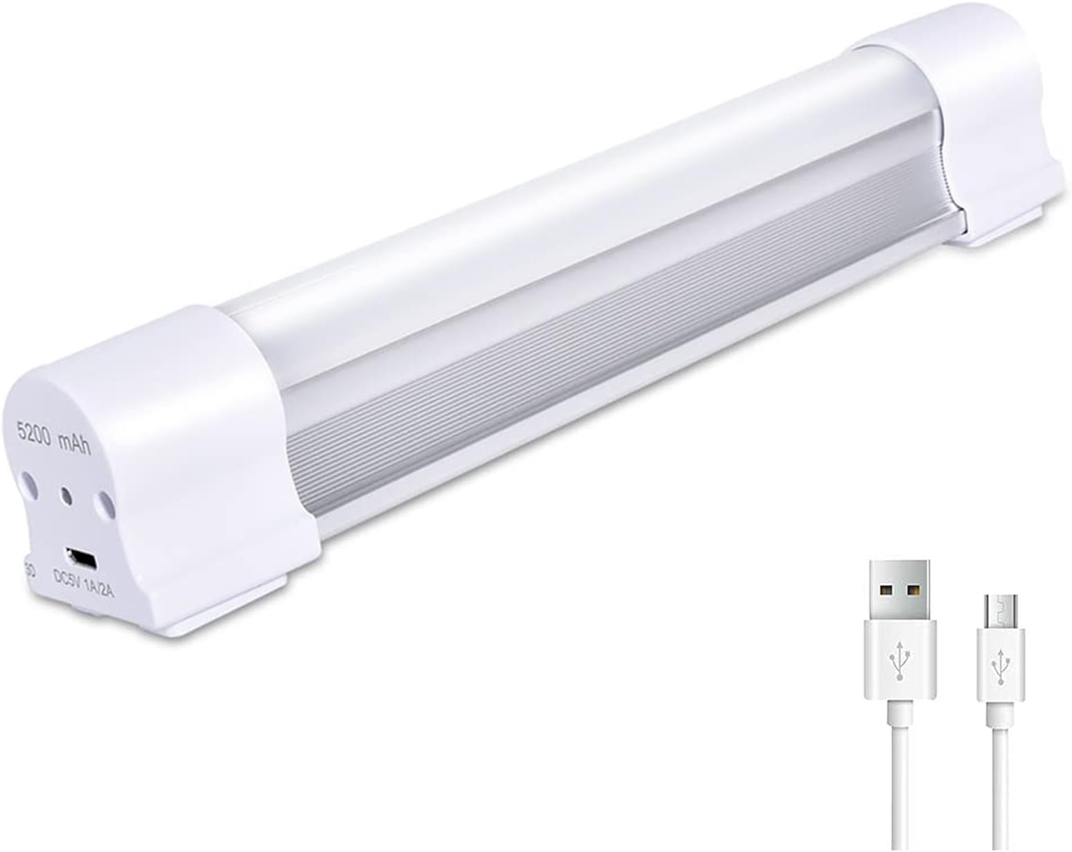 LETOUR LED Tube Magnetic Work Light 60W 800Lumens LED Light Bar 5 Dimmable Levels Camping Lantern USB Rechargeable Portable Lights Endurance for 60 Hours(LT-LTK60 60Watts)